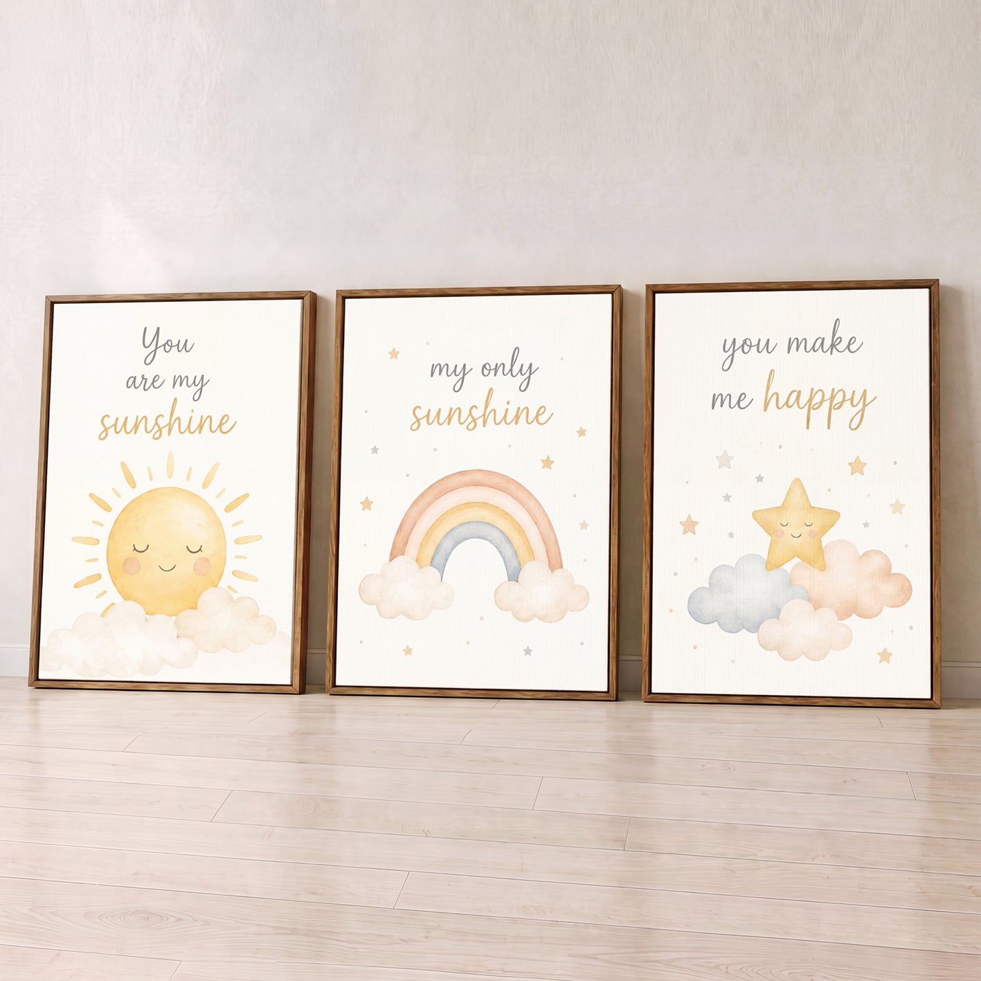 You Are My Sunshine - Set of 3 - Printed Wall Art