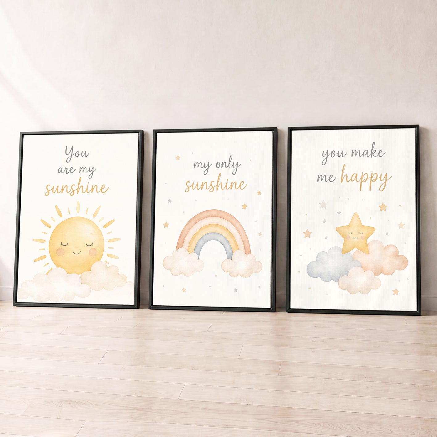 You Are My Sunshine - Set of 3 - Printed Wall Art