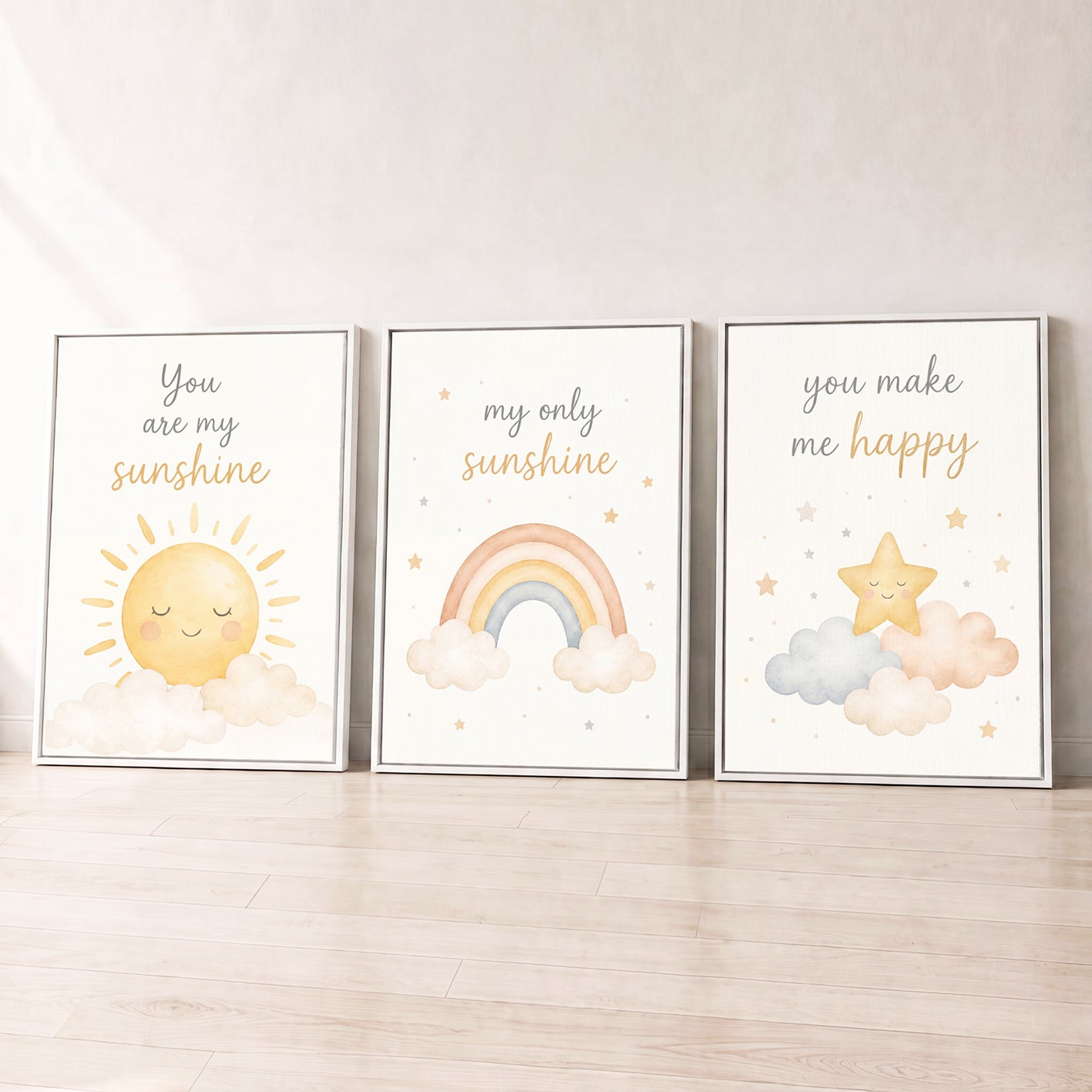 You Are My Sunshine - Set of 3 - Printed Wall Art