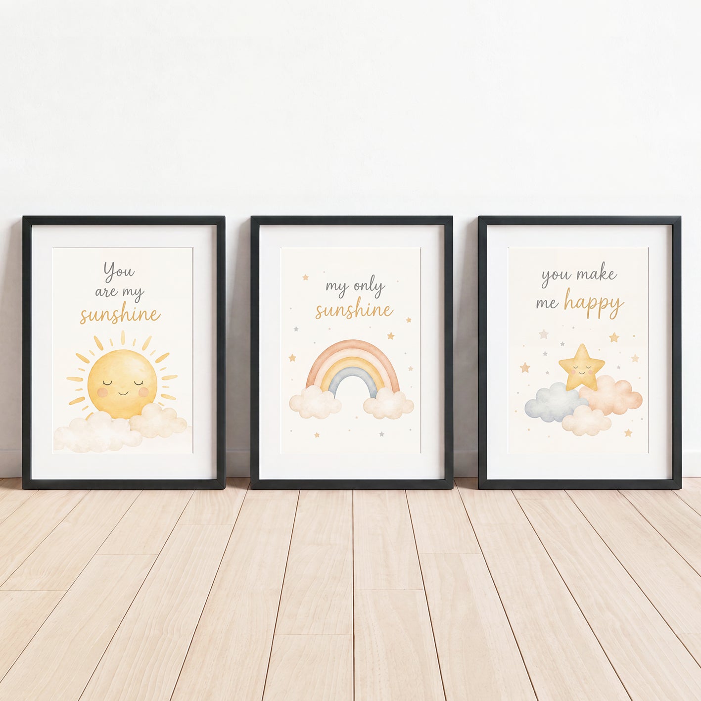 You Are My Sunshine - Set of 3 - Printed Wall Art