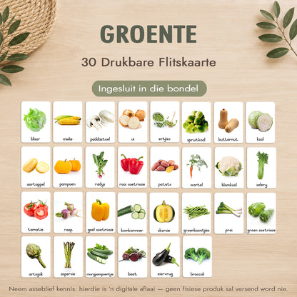 Montessori 3-Deel Kaarte Groot Bundel – Afrikaans - Onmiddellike Aflaai